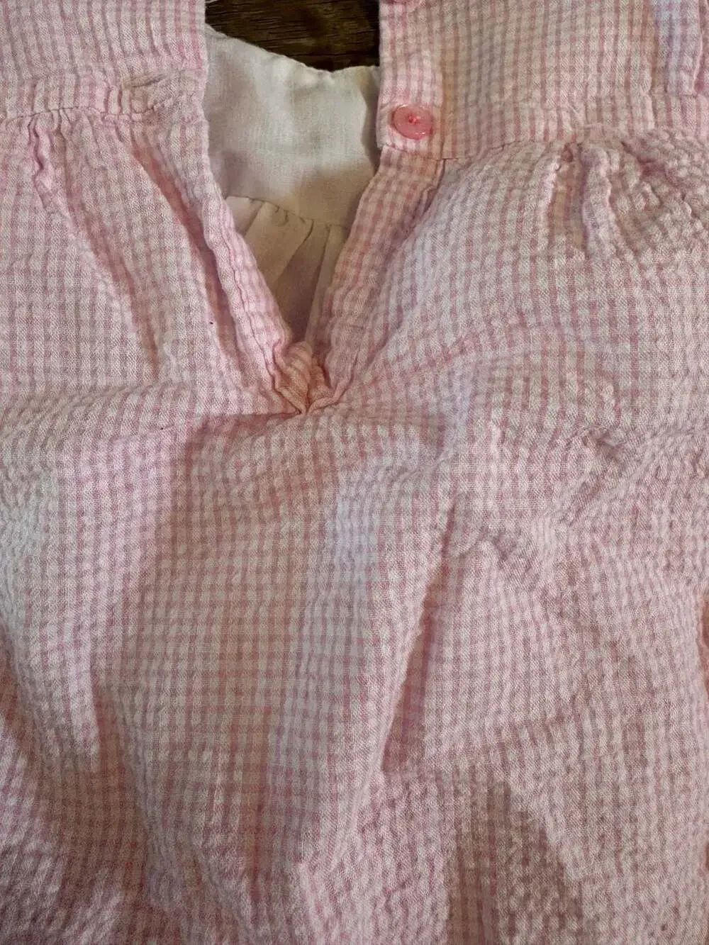 Laura Ashley London Pink Gingham Seersucker Dress 18M